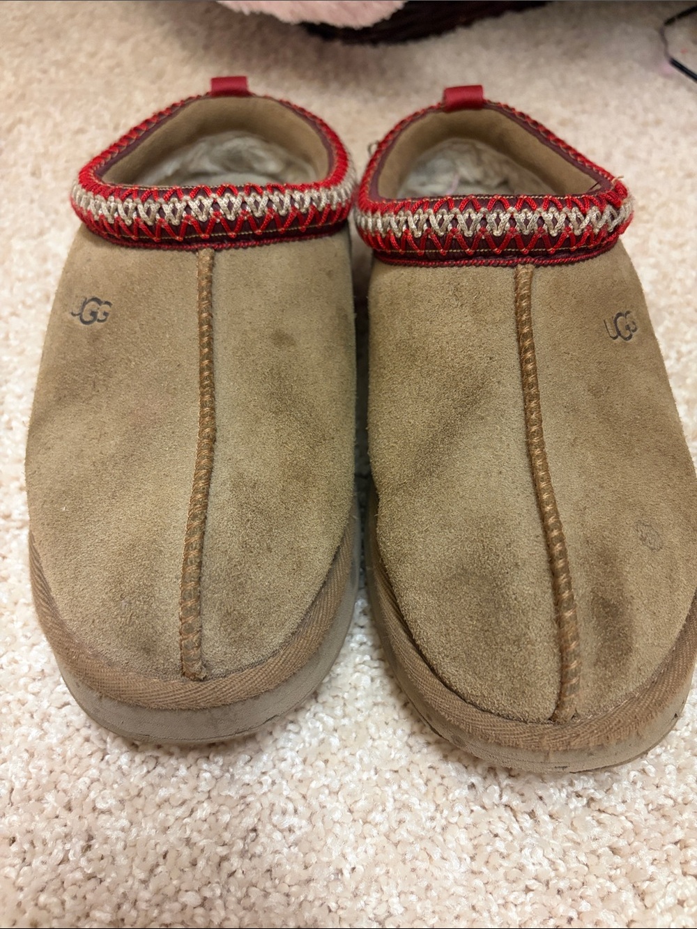 UGG Tan Suede Slip-On girls “Tazz” shoes
